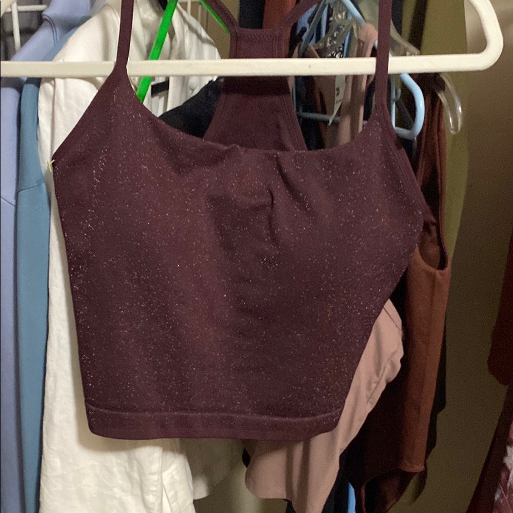 All in Motion Red Fitted Crop Camisole